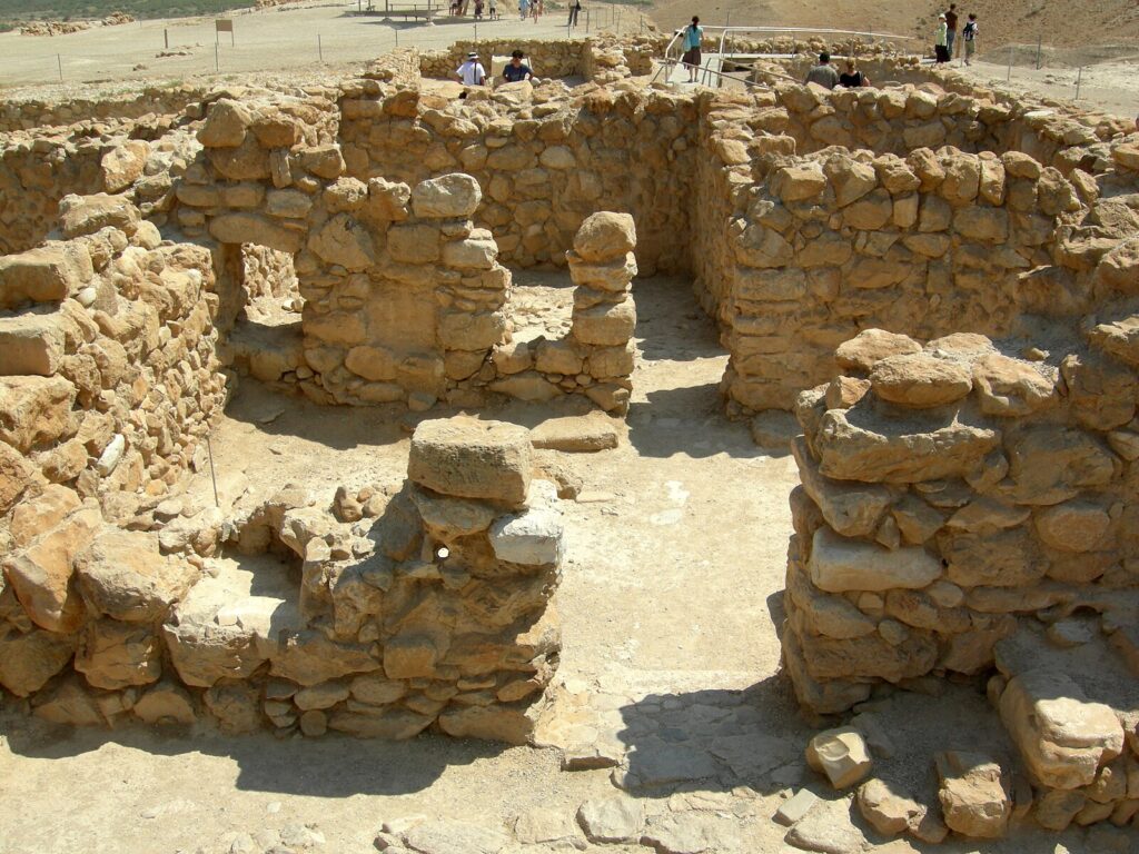 An image of Qumran in an article answering the question "Who Wrote the Dead Sea Scrolls?"
