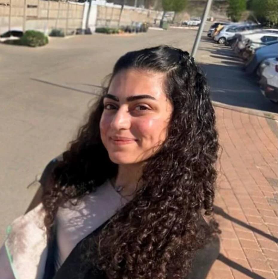 A picture of Shada Hatib, the 20-year-old Israeli Arab Christian  tragically killed in an Iranian missile strike.
