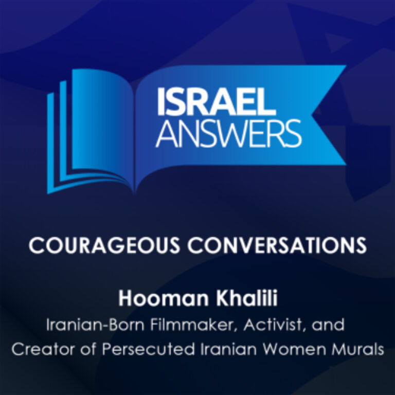 ACLI’s Shelley Neese with Hooman Khalili, Iranian-Born Filmmaker and Activist, and Creator of Persecuted Iranian Women Murals