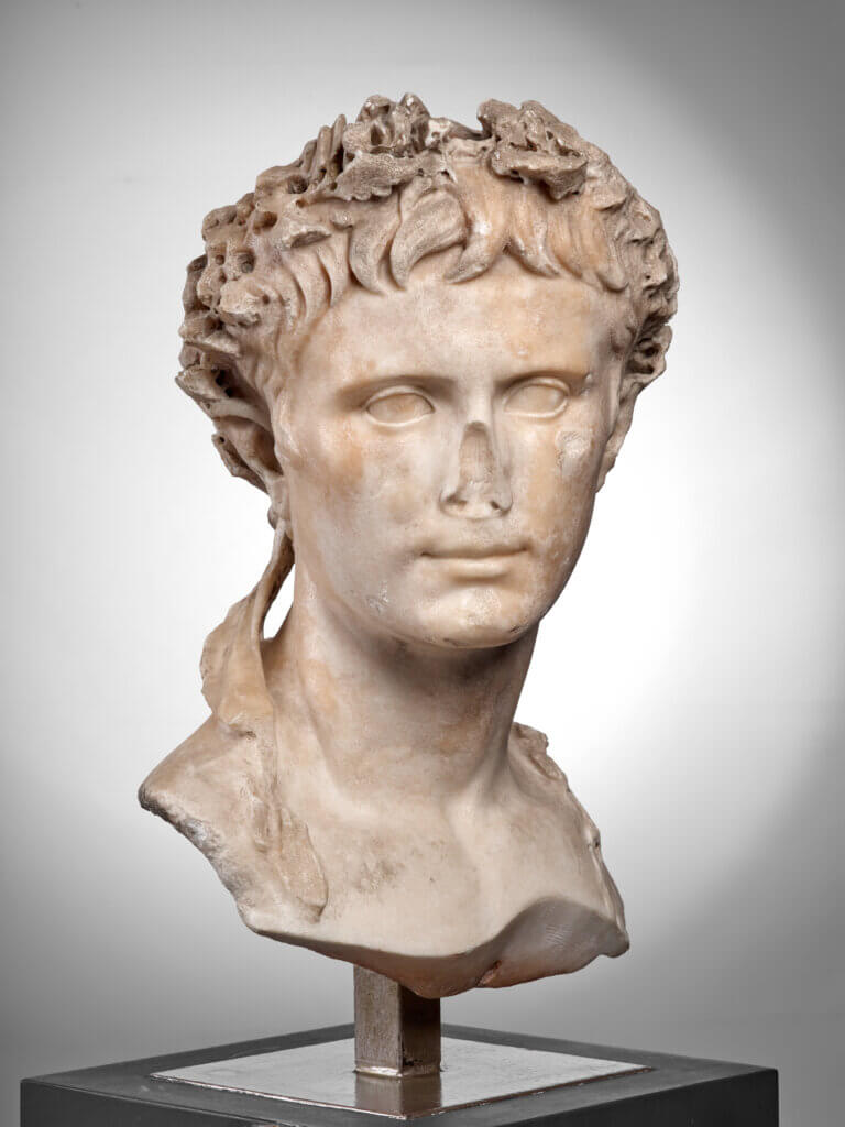 bust of Augustus Caesar for an article about Israel and Gaza