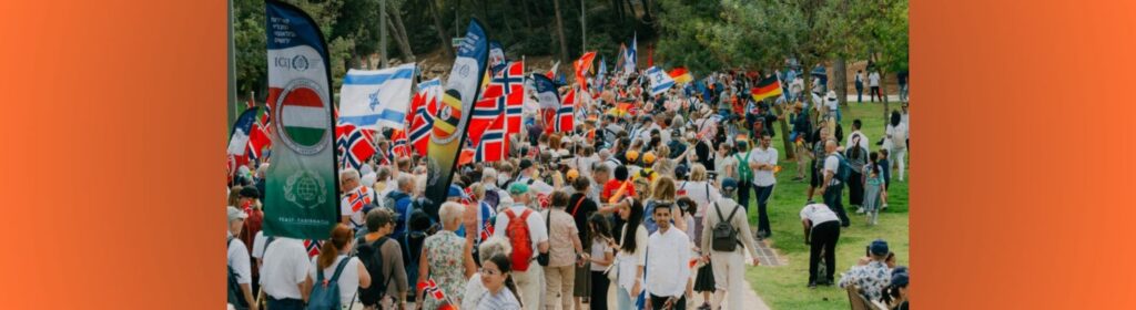 Feast of Tabernacles 2025 begins with ICEJ's traditional Israeli Guest Night, the colorful “Roll Call of the Nations,
