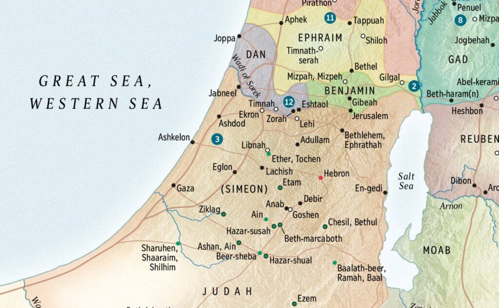 map of Israel and Gaza