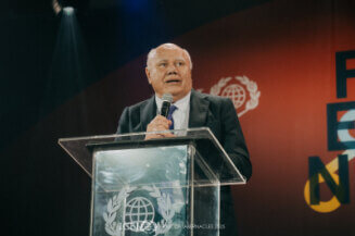 Deputy Prime Minister Viliame Gavoka from Fiji speaking