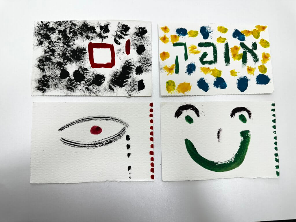 Photo show art created by retreat participants