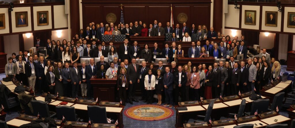 Photo of the group for Florida Israel Advocacy Day Courtesy of Palm Beach County Jewish Federation