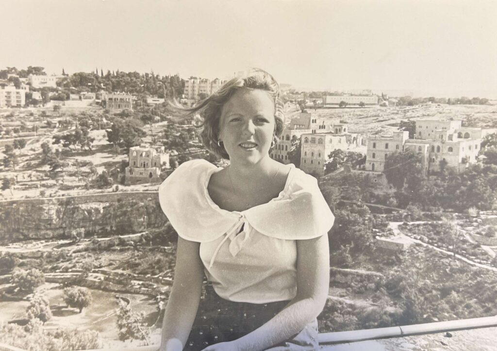 Photo shows Susan on Mount Zion in 1978