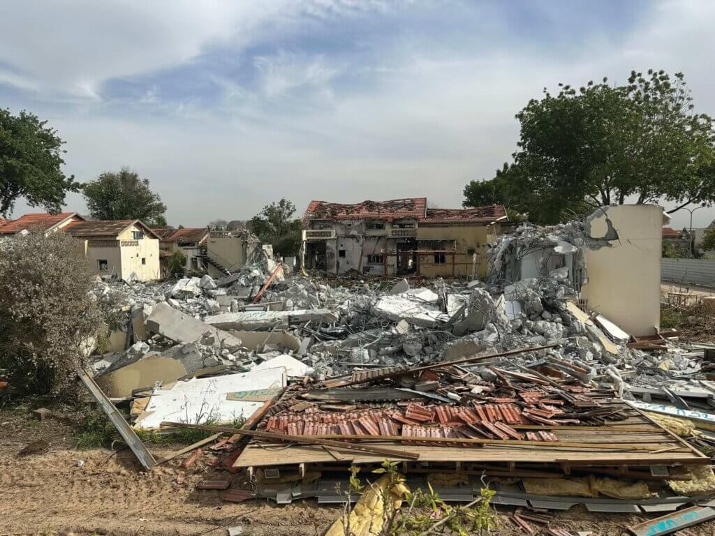 Home that were destroyed in Kibbutz Be'eri