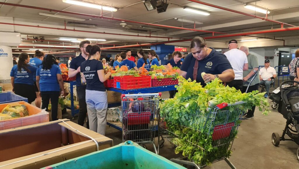 ICEJ Staff work alongside local Israeli volunteers