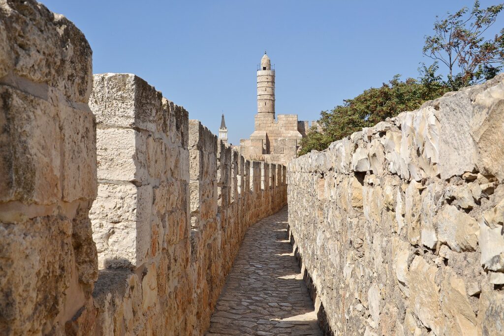 Old City Walls and Tower of David in Jerusalem (source: Wikimedia Commons, October 2, 2019)